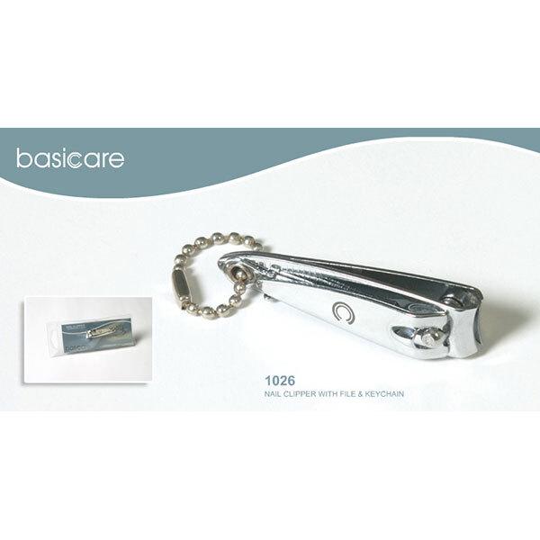 Basicare Nail Clipper With File & Key Chain 1's - Manicure & Pedicure Kits