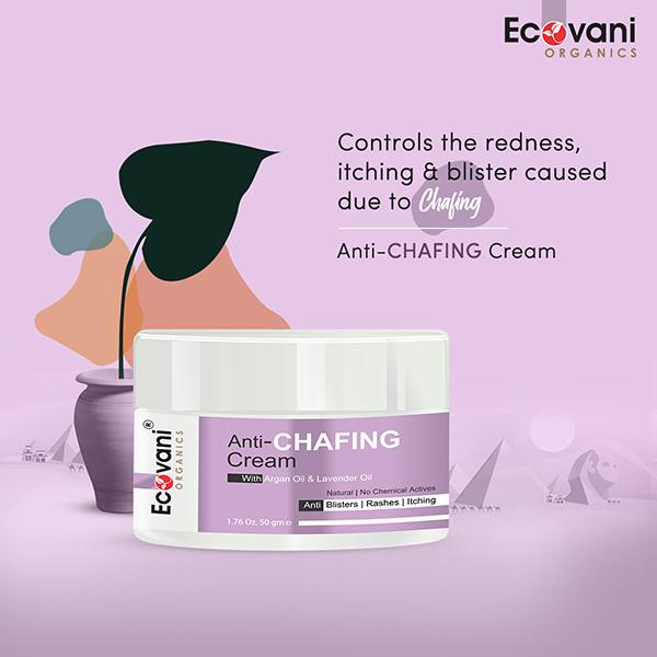 ECOVANI Anti-Chafing Cream - for Rashes on Thigh, Under Breasts, Underarm & Intimate Area 50 gm - Lotions & Creams