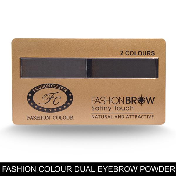 Fashion Colour Dual Eyebrow Powder, Black 001 8gm - Eye Shadow Palettes