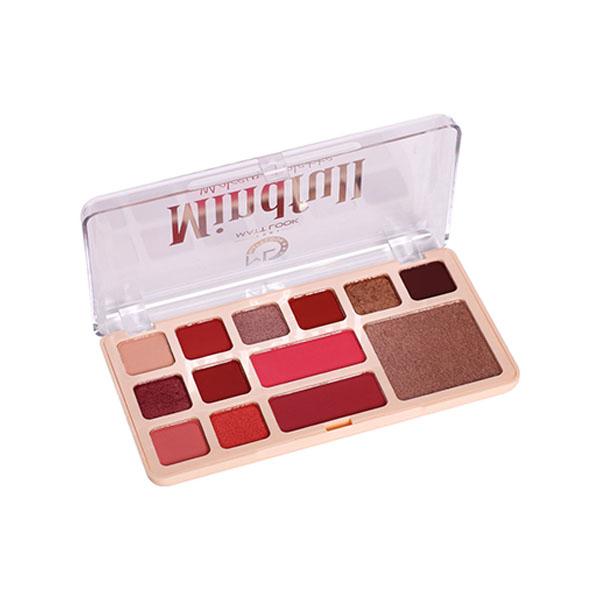 Matt Look 13 Shades Mindful Eyeshadow Baked Highlighter Blush Makeup Palette Smooth Blendable Colors- 02 16.5 gm - Face Palettes