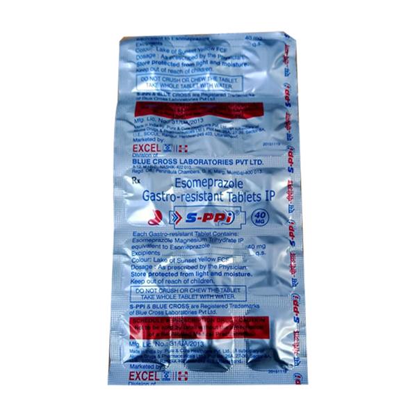 S PPI 40 Tablet 15's - Ulcer/Reflux/Flatulence-Aaa