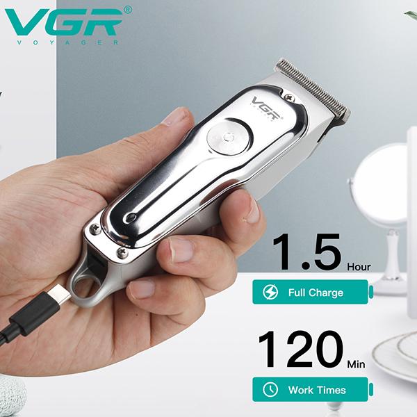 VGR V071 Body Groomer 120 min Runtime 4 Length Settings Silver 1s 1's - Hair Removal Accessories