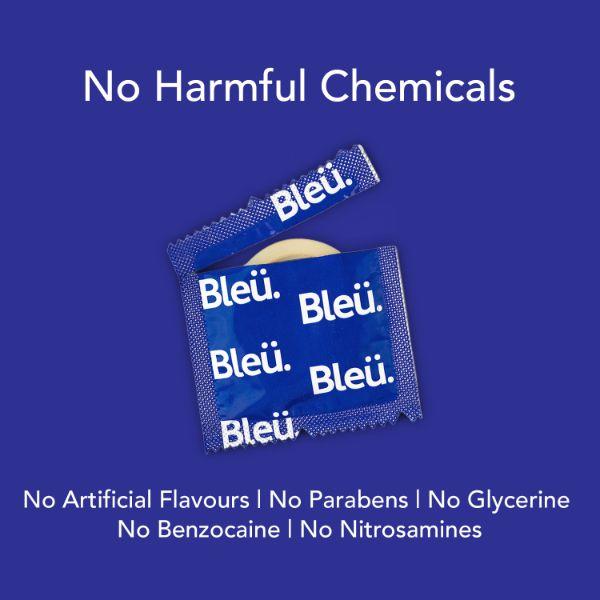 Bleu 3 in 1 High Grade Natural Latex Dotted Ribbed and Contour Shaped Condoms 8's - Plain/Flavoured Condoms