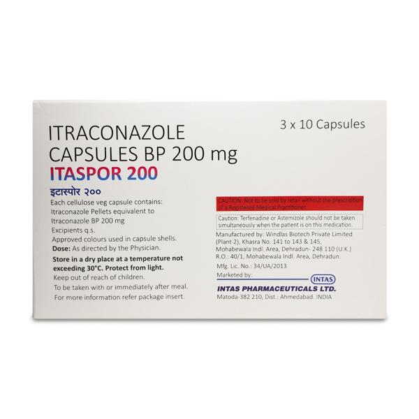 ITASPOR 200 Capsule 10's - Fungal Infections-Anf