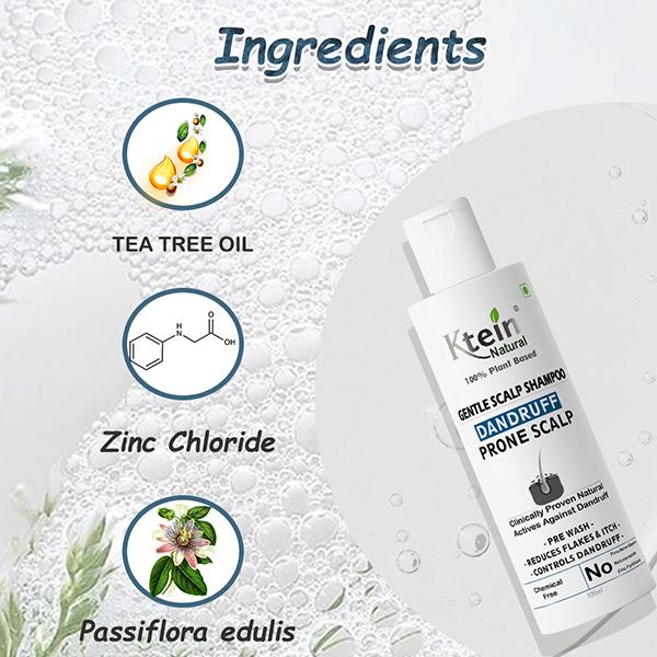 Ktein Natural 100% Plant Based Anti Dandruff Shampoo 100 ml - Shampoos