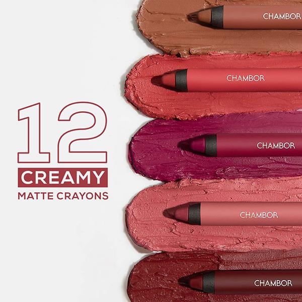 Chambor Extreme Matte Les Meringues Long Wear Lip Colour with Hyaluronic Acid Hottie Pink 13 2.8 g - Lip Crayons