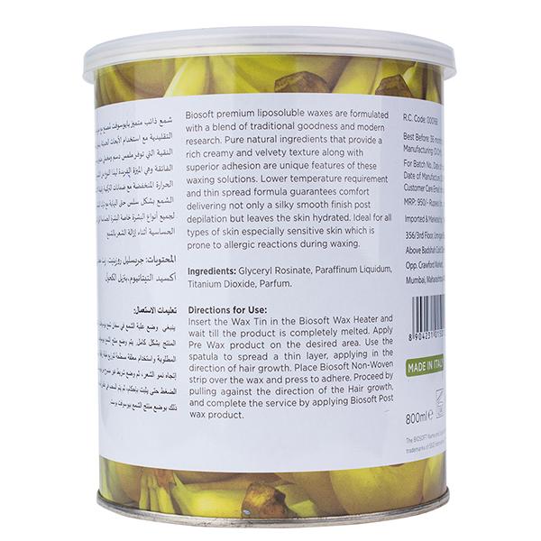 Biosoft Banana Cream Wax Liposoluble Wax 800 ml - Shaving & Hair Removal
