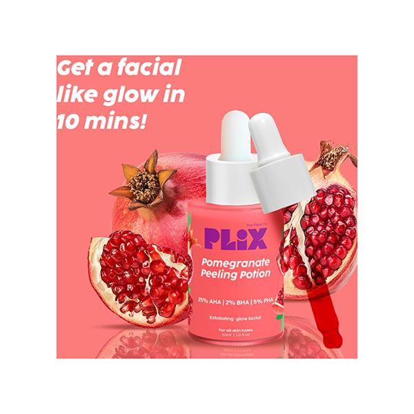 Plix The Plant Fix Pomegranate Peeling Potion And Vitamin C Effervescent Combo 30 ml - Face Gels