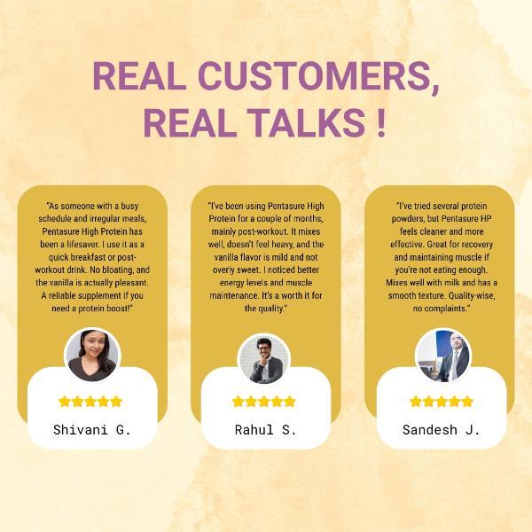 PentaSure HP 100% Whey Protein Powder- Banana & Vanilla Flavour 400 g - Whey Proteins