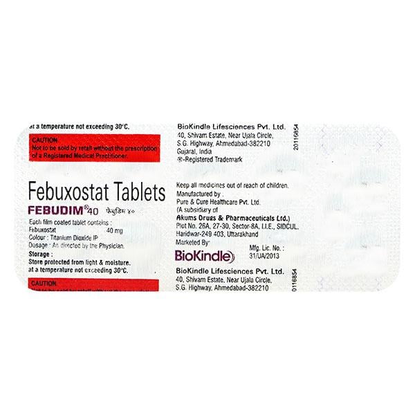 FEBUDIM 40 Tablet 10's - Gout