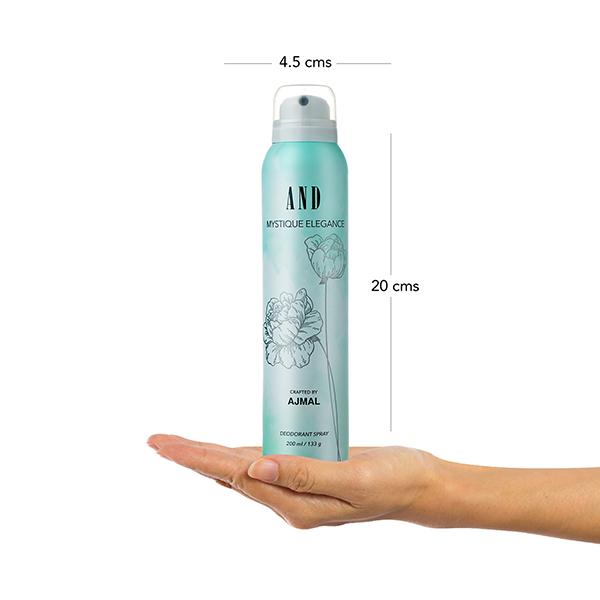 And Mystique Elegance Deodorant Body Spray Gift For Women Longlasting Crafted By Ajmal 200 ml - Women Deodorants/Roll-Ons