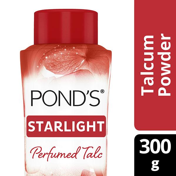 Netmeds | Pond's Starlight Perfumed Talc Powder, Orchid & Jasmin Notes 300 gm