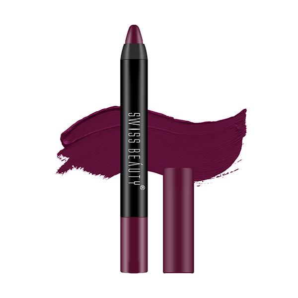 Swiss Beauty Stay On Lip Crayon - ( 11 Plum House) 3.5gm - Lipsticks