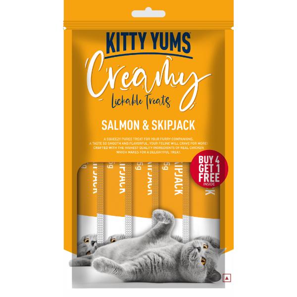 Netmeds | Kitty Yums Creamy Salmon & Skipjack (Buy 4 Get 1 Free) 1's