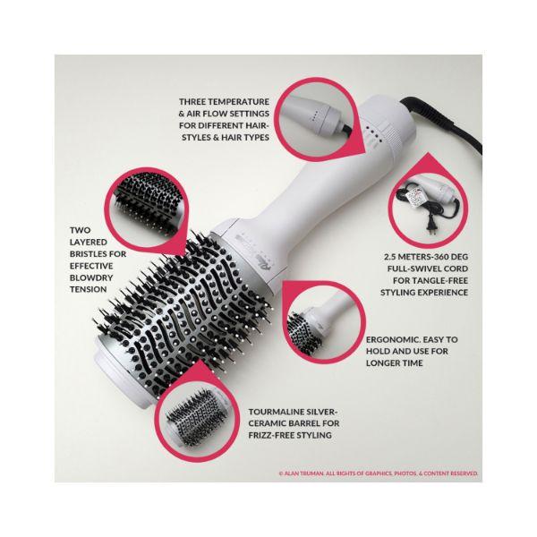 Alan Truman The Blow Brush Silver Ceramic 1's - Multi-Stylers