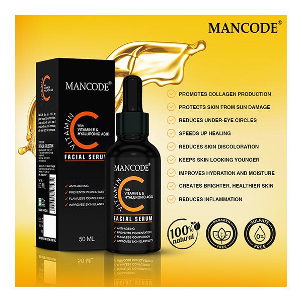 Mancode Vitamin C Facial Serum 50 ml - Face Serum