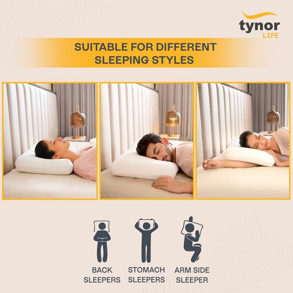 Tynor Elite Ortho Memory Pillow - White Firm (Universal) 1's - Pads And Pillows