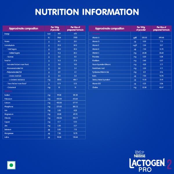Nestle LACTOGEN PRO 2 Follow Up Formula with Probiotic L.reuteri After (After 6 to 12 months) 400 g - Baby And Infant Supplements