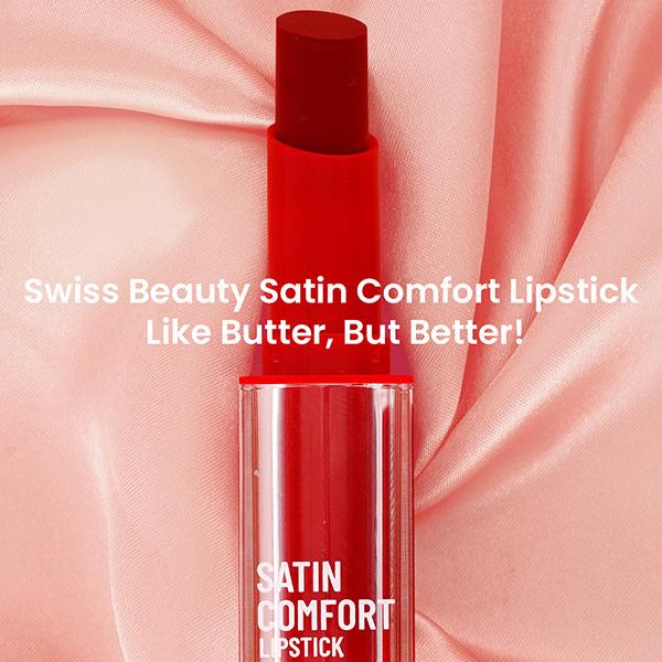 Swiss Beauty Satin Comfort Lipstick-Barely Nude 3 gm - Lipsticks