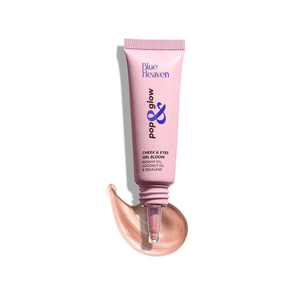 Blue Heaven Pop and Glow Cheek and Eyes Gel Bloom Highlighter, Rose Gold 12 ml - Highlighters & Illuminators
