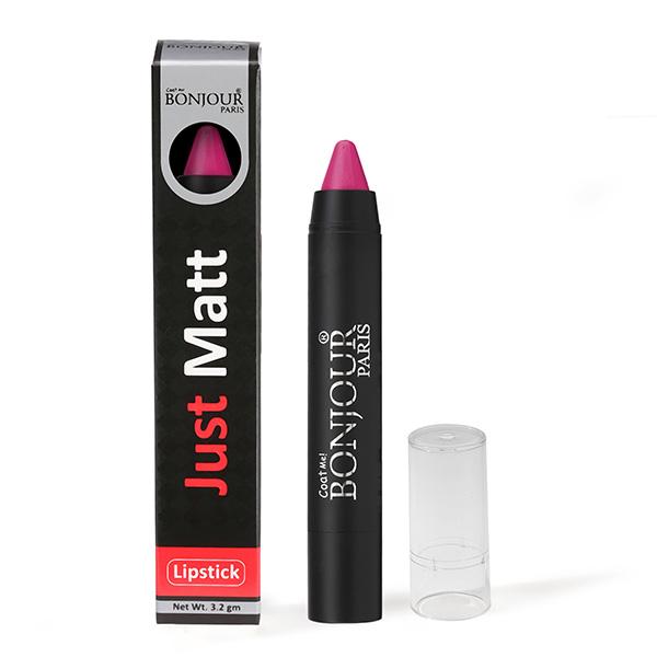 Bonjour Paris Just Matte Lip Crayon - Bubble Gum Pink 3.2 gm - Lip Crayons