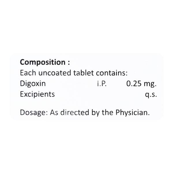DIGON 0.25mg Tablet 10's - Heart Failure-Car