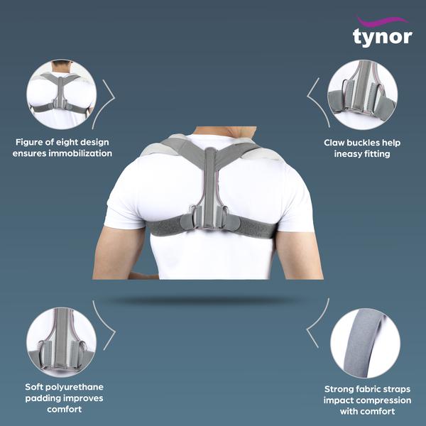 Tynor Clavicle Brace with Velcro (L) (C 05) - Back/Abdomen Supports