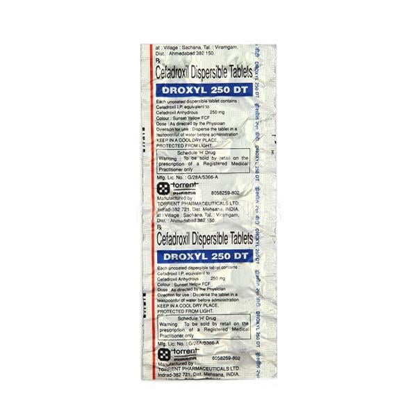 Droxyl DT 250mg Tablet 10'S - Bacterial Infections-Cep