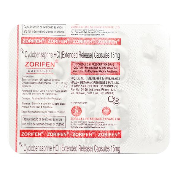 ZORIFEN Capsule 10's - Muscle Cramps/Spasticity-Mus
