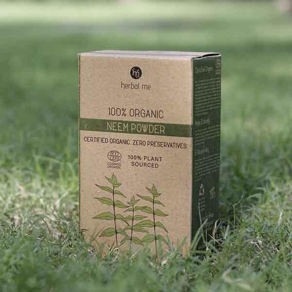 HM Herbal Me 100% Organic Neem Powder 120gm - Powder