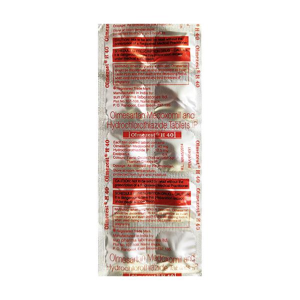 Olmezest H 40mg Tablet 10'S - Hypertension-Ang