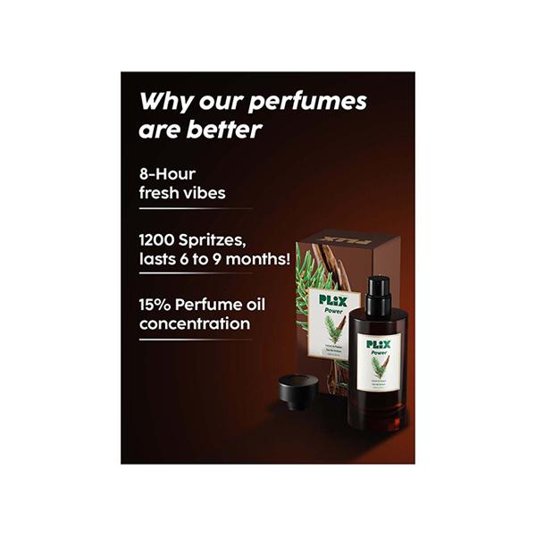 PLIX Mood Range Power Perfume for Work - Perfect for Work & Meetings, Long Lasting Fresh Vetiver & Pepper Fragrance, 100 ml 100 ml - Perfumes (Edt/Edp)