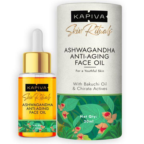 Netmeds | Kapiva Skin Rituals Ashwagandha Anti Aging Face Oil - Bakuchi Oil & Chirata Actives 30 ml