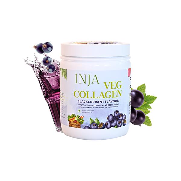 Netmeds | INJA Veg Collagen Powder - Blackcurrant Flavour 150 g