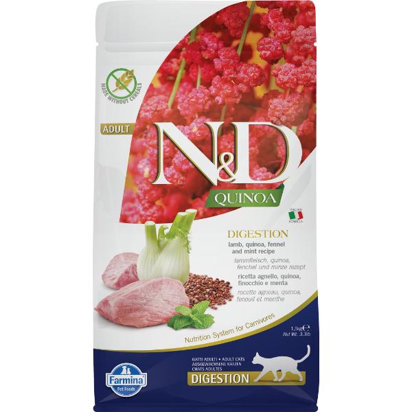 Netmeds | Farmina N&D Quinoa Digestion Cat Food - Lamb, Quinoa, Fennel & Mint (Adult) 1.5 kg