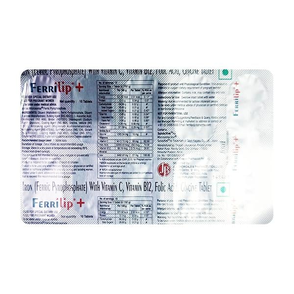 FERRILIP + Tablet 10's - Supplements-Vam