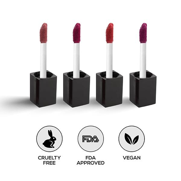 Renee Stay with Me Minis Matte Liquid Lipsticks, 01 Juicy Berries 2ml each 4's - Liquid Lipsticks