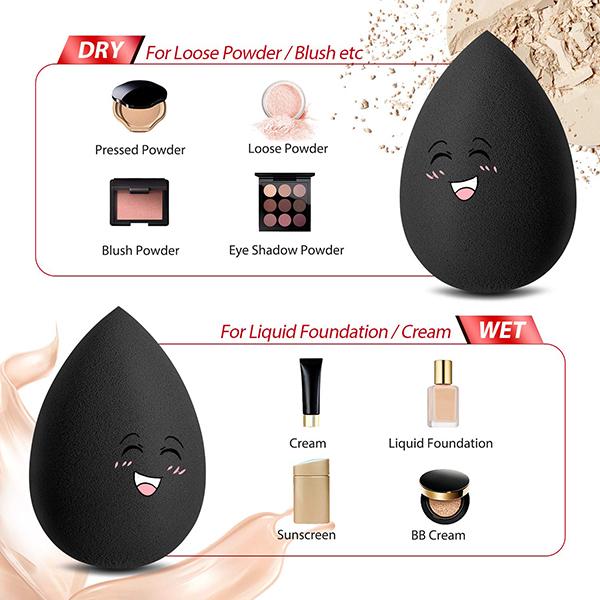 Beautiliss Professional Black beauty blender makeup sponge 1's - Sponges & Applicators