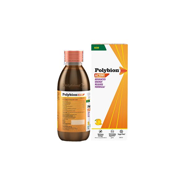 POLYBION ACTIVE SUGAR FREE MANGO FLAVOUR Syrup 150ml - Supplements-Vam