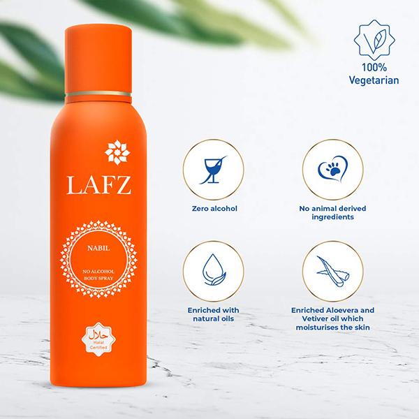 LAFZ nabil no alcohol deodorant for men 150 ml - Men Deodorants/Roll-Ons