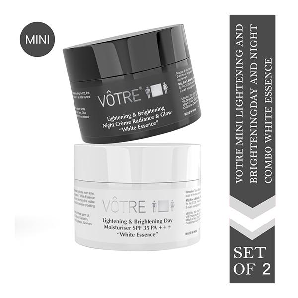 Votre Lightening & Brightening Day Moisturiser Cream Combo - White Essence - Facial Kits