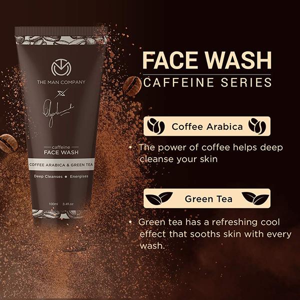 The Man Company Caffeine Grooming Kit (Caffeine Face Wash-100ml, Caffeine Face Scrub -100ml, Caffeine Face Pack - 100g, Caffeine Face Moisturizer -50g) 1's - Face Wash & Cleansers
