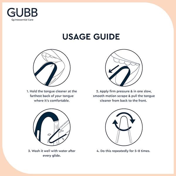 Gubb Copper Tongue Cleaner with Handle Made of Pure Copper Enriched with Anti-Bacterial Properties 1's - Floss & Tongue Cleaners