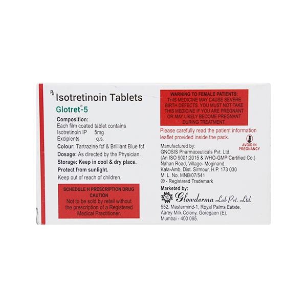 Glotret 5mg Tablet 10'S - Acne-Acn