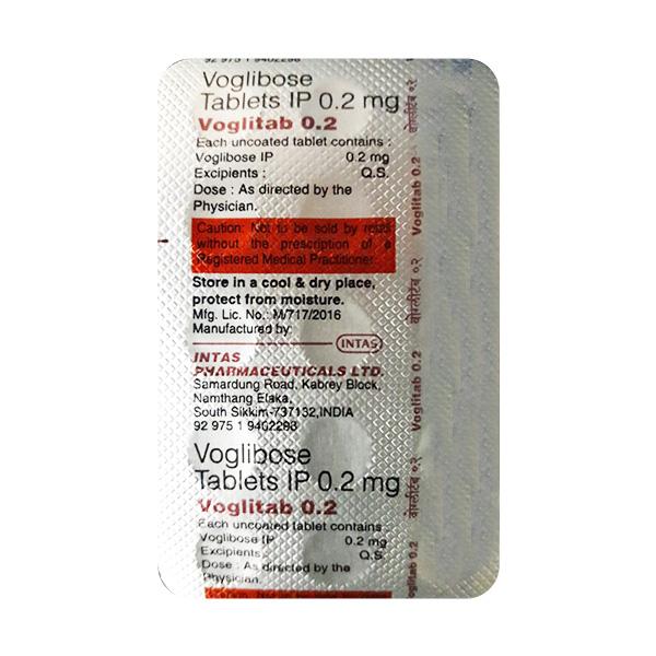 Netmeds | Voglitab 0.2mg Tablet 15'S