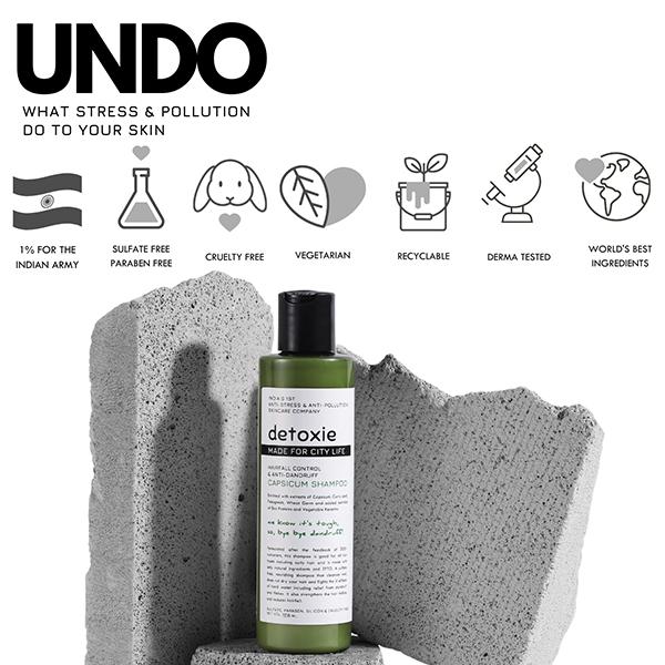 Detoxie Anti-Dandruff and Flake Relief Capsicum Shampoo 100 ml - Shampoos