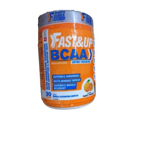 Netmeds | Fast&Up BCAA Supplement Powder - Tangy Orange Flavour 450 g