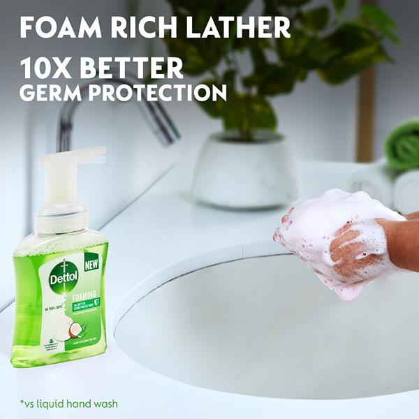 Dettol Foaming Handwash Combo - Aloe Coconut (Pump 250 ml + Refill 200 ml) - Hand Wash & Soaps