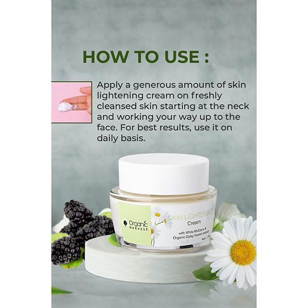 Organic Harvest Skin Lightening Cream 50 gm - Face Creams