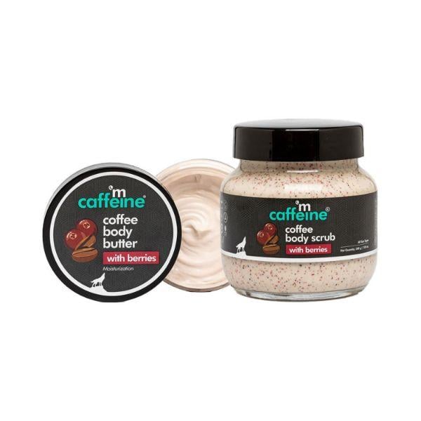mCaffeine Coffee & Berries Scrub-Moisturize Duo 300 gm - Body Butter